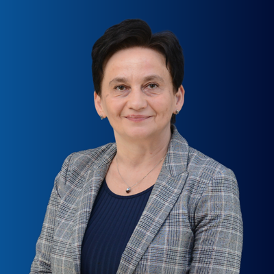 Zdjęcie przedstawia Kierownika Zakładu Betonu - dr inż. Danutę Bebłacz