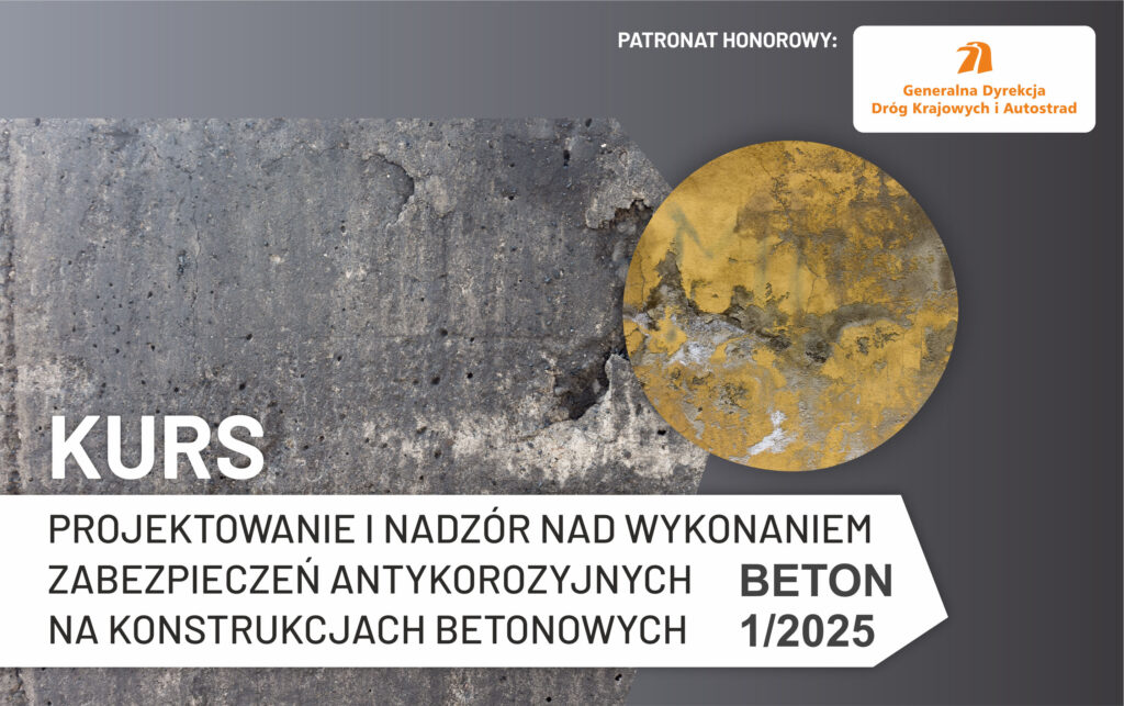 Grafika informacyjna do aktualności -Zapraszamy na kurs - BETON 1/2025