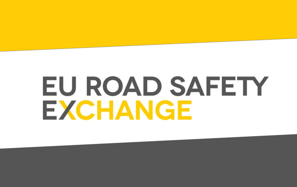 Grafika informacyjna do aktualności - Spotkanie w sprawie projektu EU Road Safety Exchange +