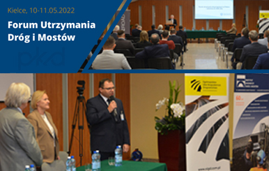 Grafika informacyjna do aktualności - II Forum Utrzymania Dróg i Mostów