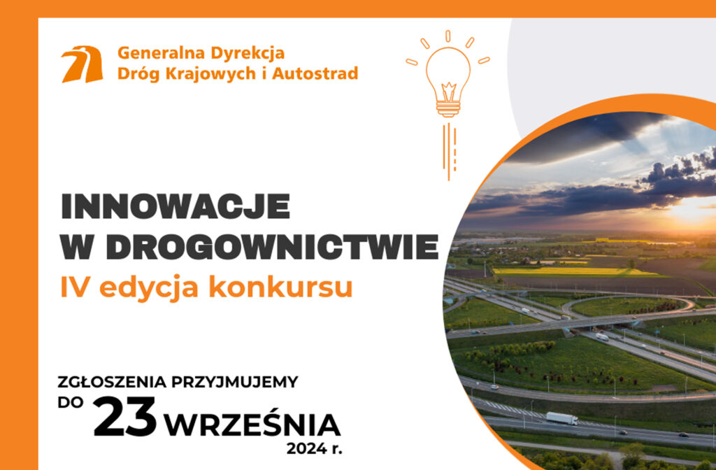 Grafika informacyjna do aktualności - IV edycja konkursu GDDKiA na najlepszą pracę dyplomową