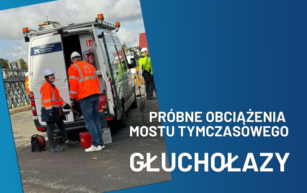 Grafika informacyjna do aktualności - Zespół specjalistów z Zakładu Mostów w Głuchołazach