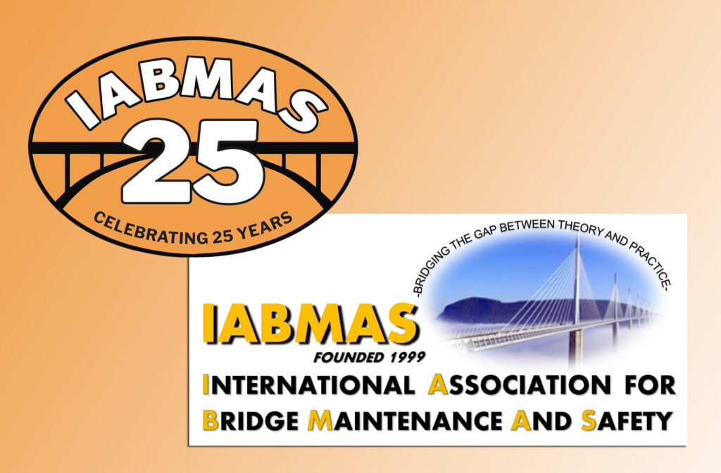 Grafika informacyjna do aktualności - Udział IBDiM w konferencji IABMAS 2024