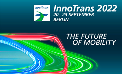 Grafika informacyjna do aktualności - InnoTrans 2022 - Międzynarodowe Targi Techniki Transportowej