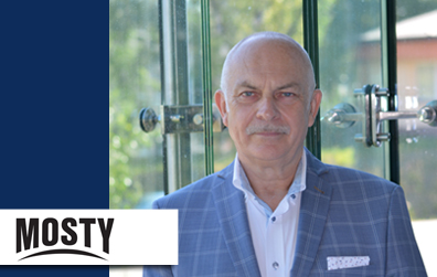 Grafika informacyjna do aktualności - Wywiad z prof. Januszem Rymszą w czasopiśmie "Mosty"