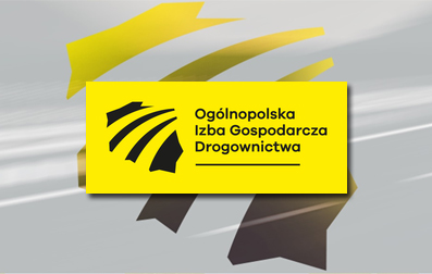 Grafika informacyjna do aktualności - Podziękowania Ogólnopolskiej Izby Gospodarczej Drogownictwa