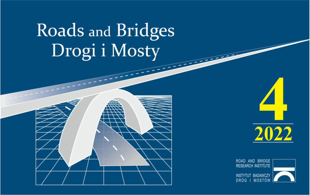 Grafika informacyjna do aktualności - Nowy numer kwartalnika "Roads and Bridges - Drogi i Mosty" - Vol. 21, nr 4/2022