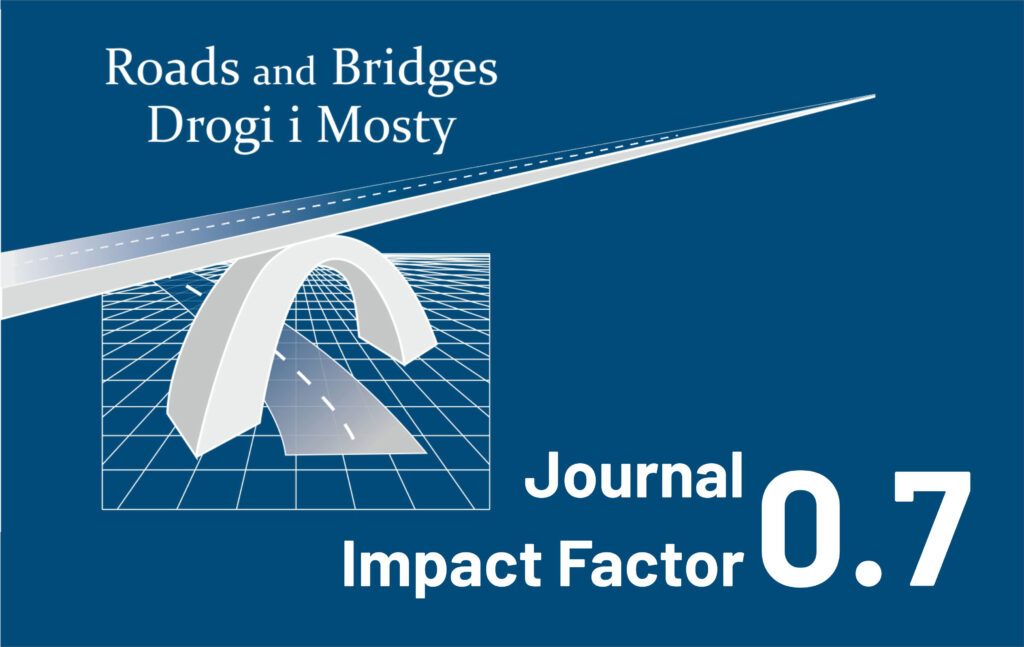 Grafika informacyjna do aktualności - „Roads and Bridges – Drogi i Mosty” z Journal Impact Factor 0.7
