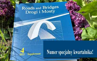 Grafika informacyjna do aktualności - Numer specjalny kwartalnika Roads and Bridges – Drogi i Mosty
