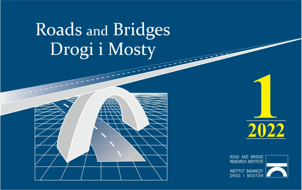 Grafika informacyjna do aktualności - Nowy numer kwartalnika "Roads and Bridges - Drogi i Mosty" - 1/2022 Vol. 21