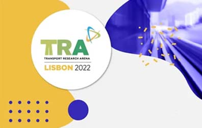 Grafika informacyjna do aktualności - IBDiM na Transport Research Arena TRA2022
