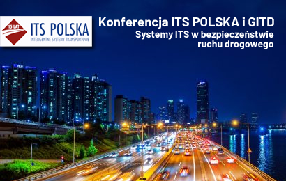 Grafika informacyjna do aktualności - Konferencja "Systemy ITS w bezpieczeństwie ruchu drogowego"