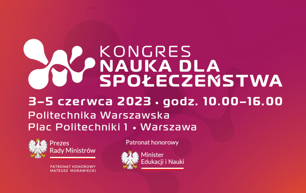 Grafika informacyjna do aktualności - Kongres "Nauka dla Społeczeństwa"