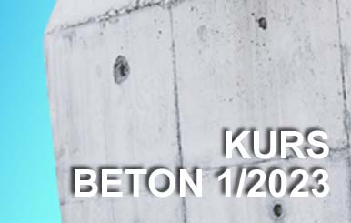 Grafika informacyjna do aktualności - Zapraszamy na kurs - BETON 1/2023