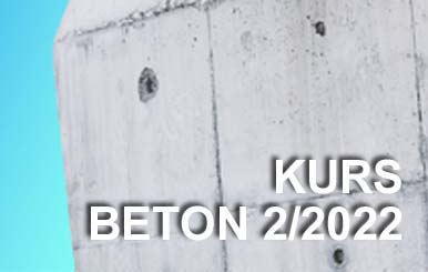 Grafika informacyjna do aktualności - Zapraszamy na kurs - BETON 2/2022