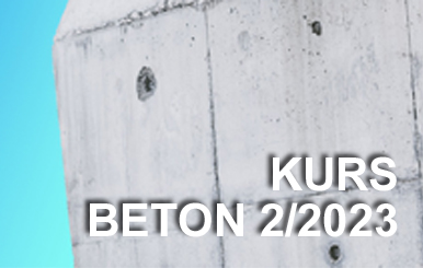 Grafika informacyjna do aktualności - Zapraszamy na kurs - BETON 2/2023