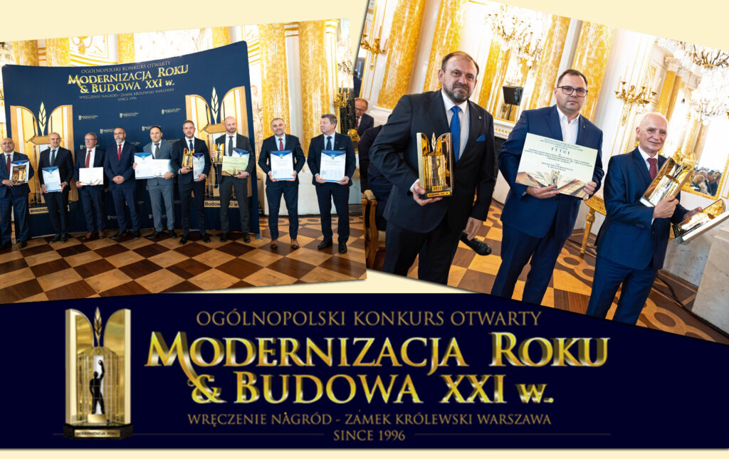 Grafika informacyjna do aktualności - 27 Edycja Ogólnopolskiego Konkursu „Modernizacja Roku & Budowa XXI wieku”została zakończona