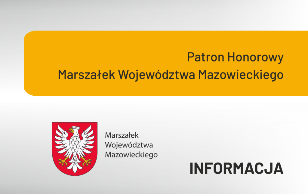 Grafika informacyjna do aktualności - Patronat honorowy Marszałka Województwa Mazowieckiego nad konferencją„NOWOCZESNE NAWIERZCHNIE DROGOWE”