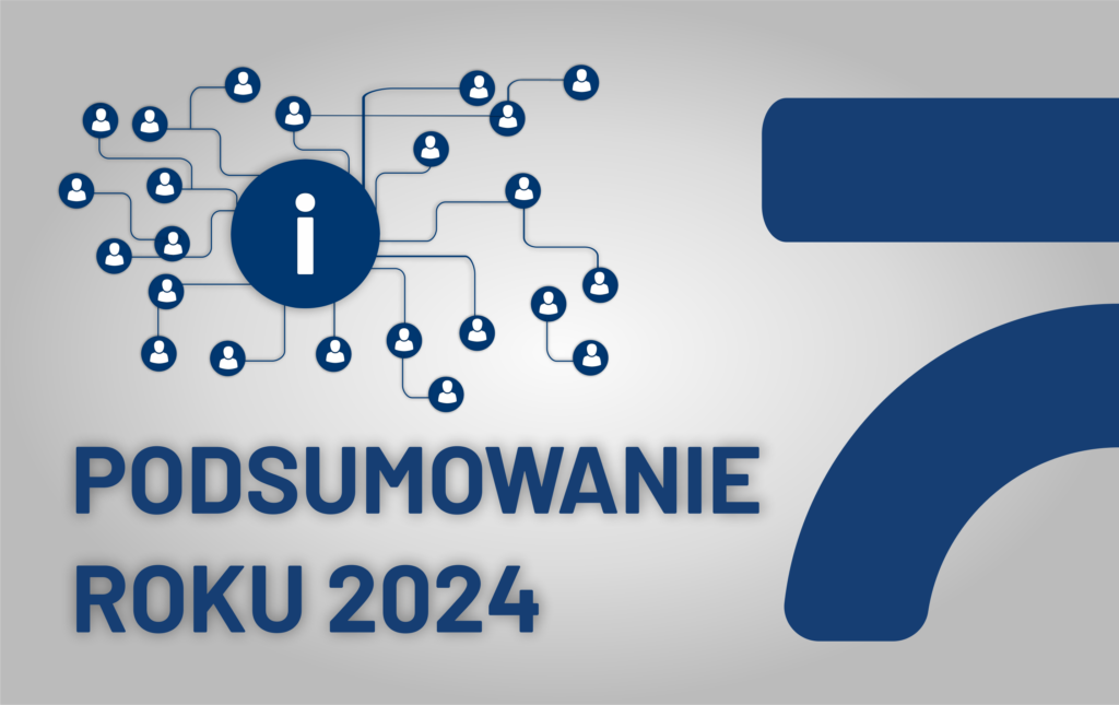 Grafika informacyjna do aktualności - Podsumowanie 2024 roku w Instytucie Badawczym Dróg i Mostów