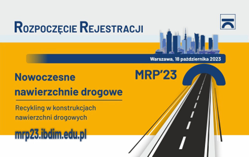 Grafika informacyjna do aktualności - Rozpoczęcie rejestracji uczestników na konferencję MRP'23