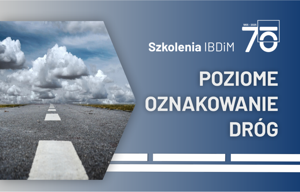 Grafika informacyjna do aktualności - Szkolenie "Poziome oznakowanie dróg"