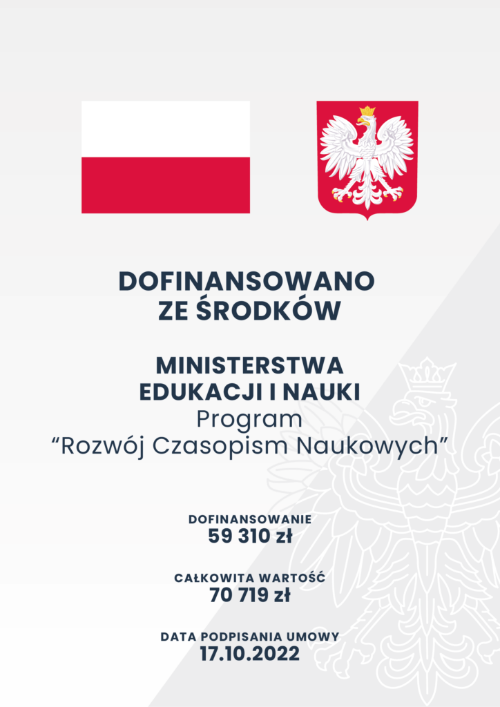 grafika z godłem Polski i flagą Polski - dofinasowanie ze środków budżetu państwa - pionowa