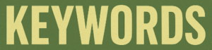 zielony baner z napisem keywords