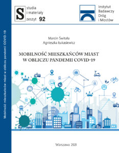 Okładka monografii S-92 „Mobilność mieszkańców miast w obliczu pandemii COVID-19”