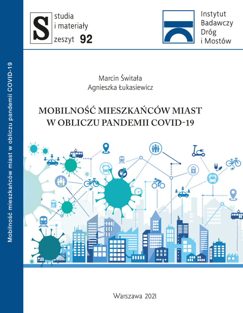 Okładka monografii S-92 „Mobilność mieszkańców miast w obliczu pandemii COVID-19”