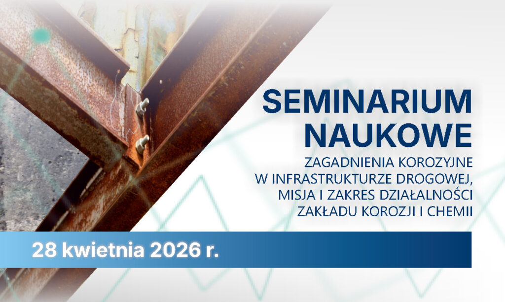 Grafika seminarium naukowego - w tle widoczna zardzewiała belka stalowa