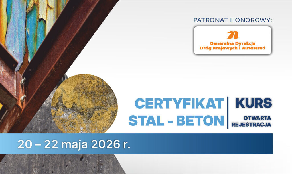 Grafika zapraszająca na kurs certyfikat stal - beton