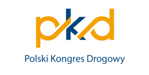 pomeczowe granatowe logo PKD - Polskiego Kongresu Drogowego