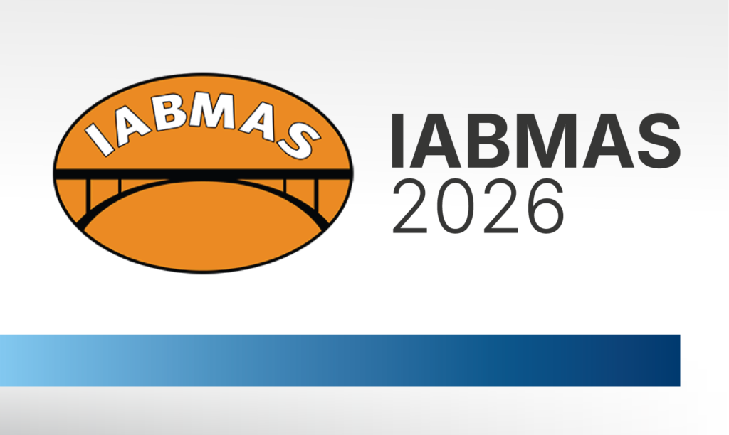 Grafika do aktualności dotyczącej udziału prof. Olaszka w konferencji IABMAS 2026