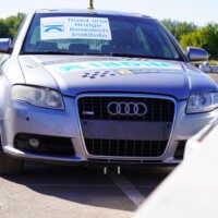 Galeria - test zderzeniowy samochodu osobowego ze stalową barierą drogową - poligon IBOS Inowrocław - ICRASH25