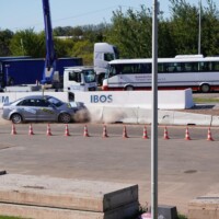 Galeria - test zderzeniowy samochodu osobowego ze stalową barierą drogową - poligon IBOS Inowrocław - ICRASH25