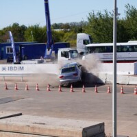 Galeria - test zderzeniowy samochodu osobowego ze stalową barierą drogową - poligon IBOS Inowrocław - ICRASH25