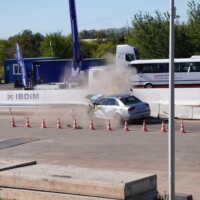 Galeria - test zderzeniowy samochodu osobowego ze stalową barierą drogową - poligon IBOS Inowrocław - ICRASH25