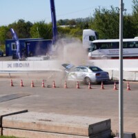 Galeria - test zderzeniowy samochodu osobowego ze stalową barierą drogową - poligon IBOS Inowrocław - ICRASH25