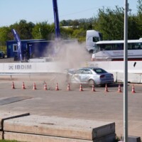 Galeria - test zderzeniowy samochodu osobowego ze stalową barierą drogową - poligon IBOS Inowrocław - ICRASH25