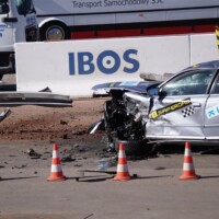 Galeria - test zderzeniowy samochodu osobowego ze stalową barierą drogową - poligon IBOS Inowrocław - ICRASH25