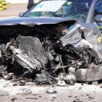 Galeria - test zderzeniowy samochodu osobowego ze stalową barierą drogową - poligon IBOS Inowrocław - ICRASH25